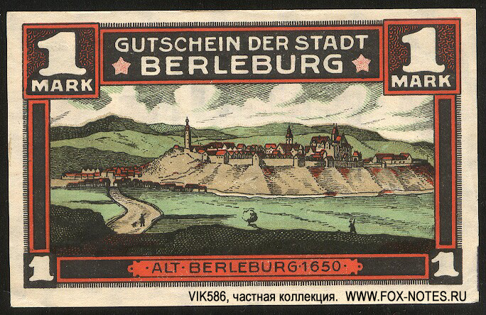 Stadt Berleburg 1 Mark 1921 notgeld