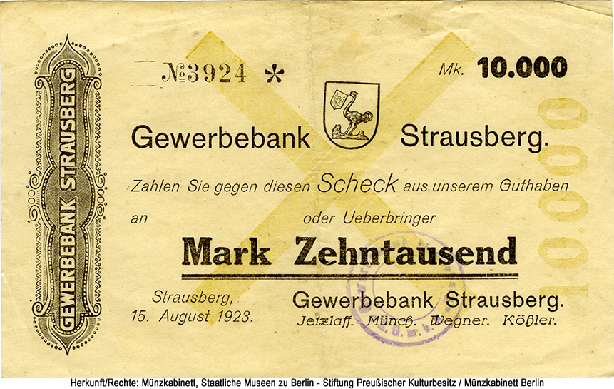Gewerbebank Strausberg: 10000 1923