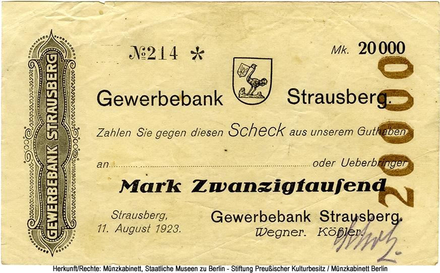 Gewerbebank Strausberg: 20000 1923