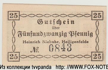 Heinrich Niebuhr 25 Pfennig