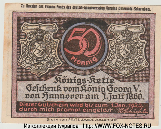 Schützenhof Scharmbeck 50 pfennig