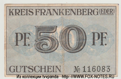 Kreis Frankenberg 50 Pfennig 1918