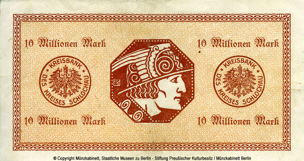 Kreisbank des Kreises Schlochau 10 Millionen Mark 1923