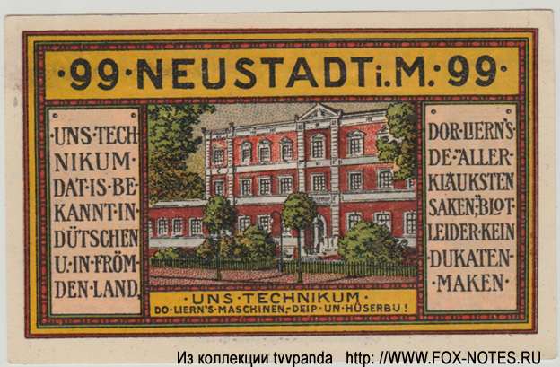 Stadt Neustadt (Mecklenburg-Schwerin) 99 Pfennig 1921