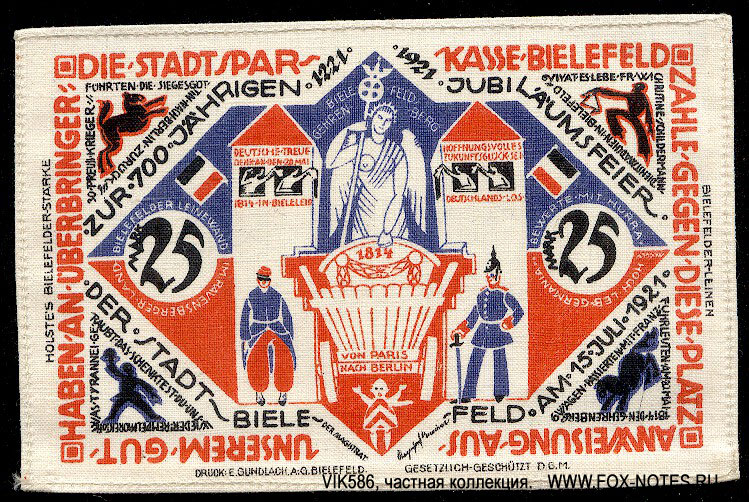 Magistrat Bielefeld 25 Mark 1921