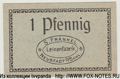 Leinenfabrik S. Fränkel 1 Pfennig 1920
