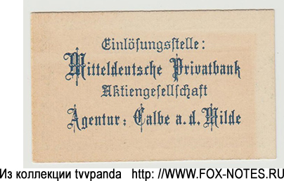 Verkehrsverein Calbe a.d. Milde 50 pfennig 1920