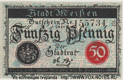 Stadt Meissen 50 Pfennig 1919