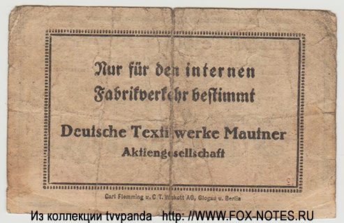 Deutsche Textilwerke Mautner A.G. Langenbielau i Schlesien 5 Pfennig
