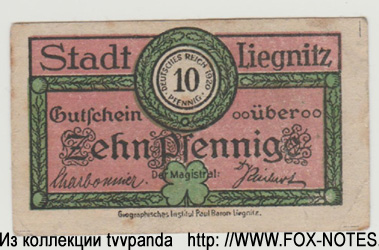 Stadt Liegnitz 10 Pfennig