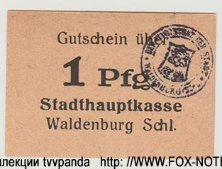 Stadthauptkasse Waldenburg 1 Pfennig