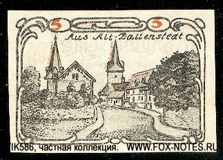Stadt Ballenstedt 5 Pfennig 1921 Notgeld
