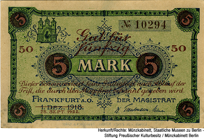 Stadt Frankfurt (Oder) 50 Mark 1920