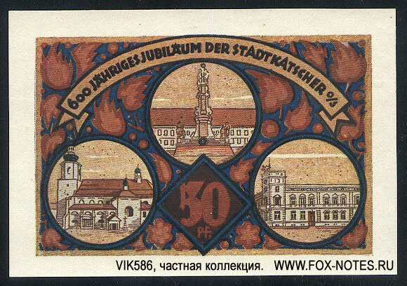 Stadt Katscher 50 Pfennig 1921 Notgeld