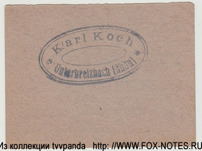 Karl Koch 10 Pfennig 1920