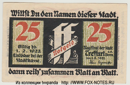 Stadt Treffurt 25 pfennig 1921