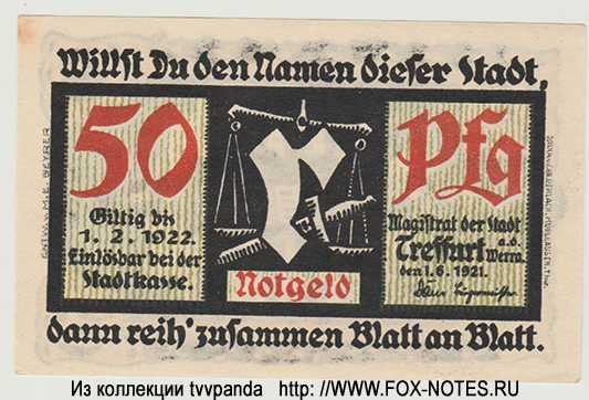 Stadt Treffurt 50 pfennig 1921