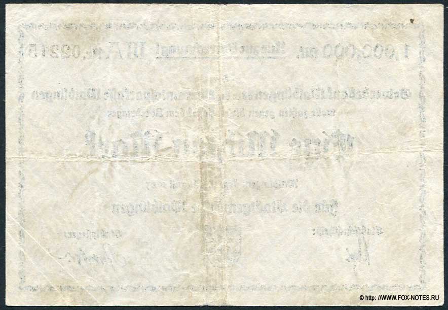Stadtgemeinde Waiblingen 1 Million Mark 1923