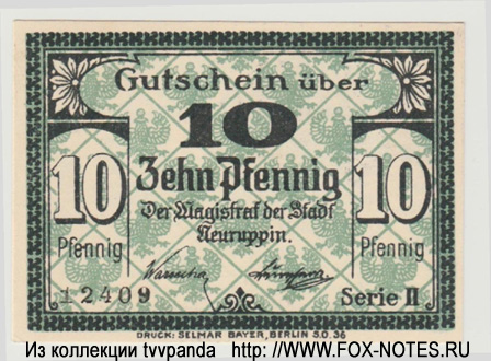 Stadt Neuruppin 10 Pfennig