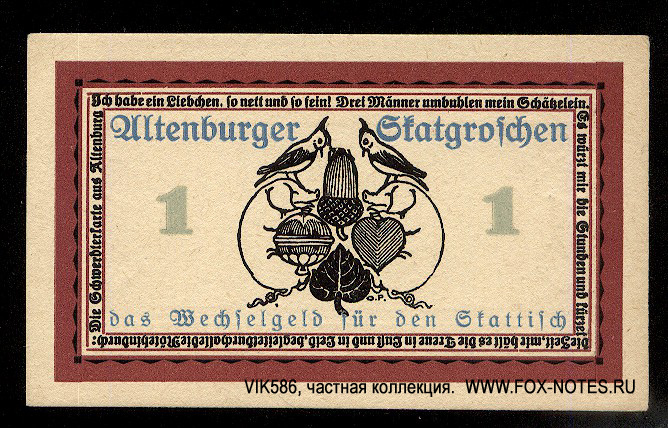 Kalendermann 1 Altenburger Statgroschen 