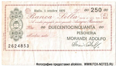 Banca Sella, Biella 250 lire 1976