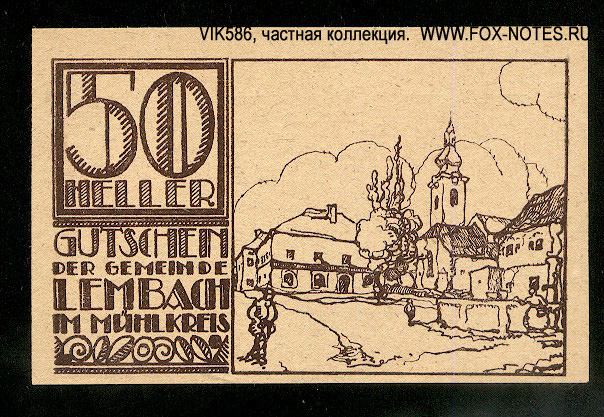 Gemeinde Lembach im Mühlkreis 50 Heller 1920