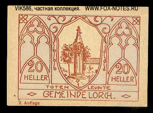 Gemeinde Lorch 20 Heller 1920