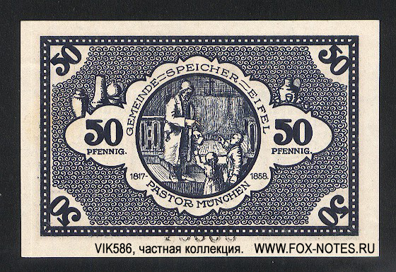 Gemeinde Speicher 50 Pfennig. 1920. notgeld
