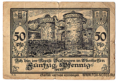 Kreis Büdingen 50 Pfennig 1918