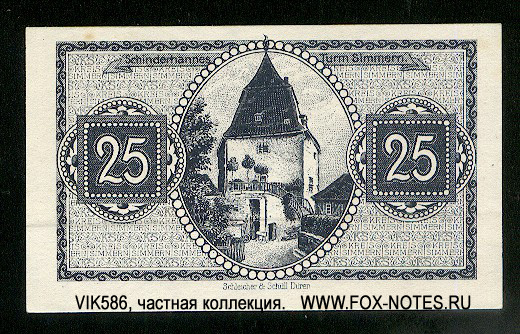 Kreis Simmern 25 pfennig 1919