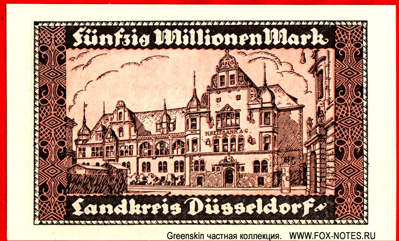 Landkreis Düsseldorf 50 Millionen Mark 1923