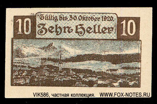 Marktgemeinde Windischgarsten 10 Heller 1920