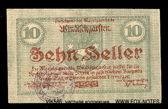 Marktgemeinde Windischgarsten 10 Heller 1920