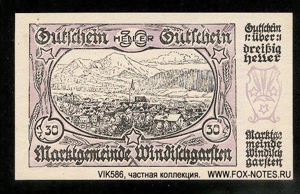Marktgemeinde Windischgarsten 30 Heller 1920