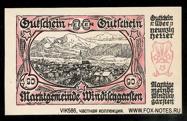 Marktgemeinde Windischgarsten 90 Heller 1920