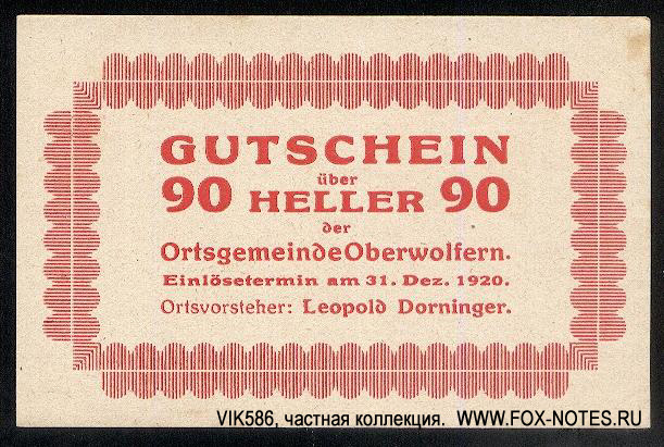 Oberwolfern Notgeld 1920