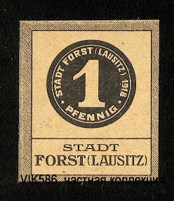 Stadt Forst 1 pfennig 1918
