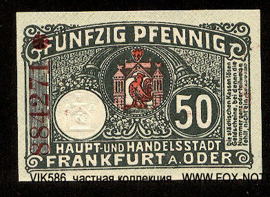 Stadt Frankfurt (Oder) 50 Pfennig 1919