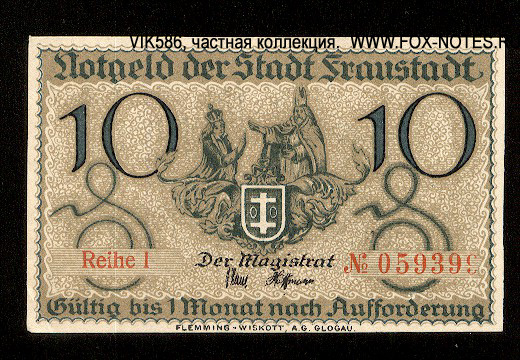 Stadt Fraustadt 10 Pfennig