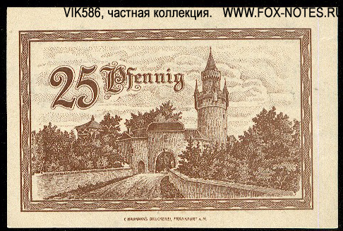 Stadt Friedberg Hessen 25 Pfennig 1919