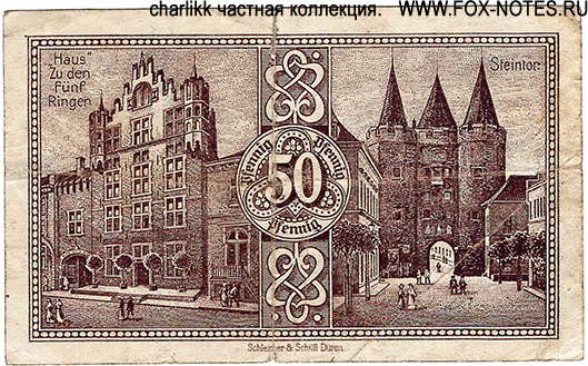 Stadt Goch 50 Pfennig 1921 Serie A
