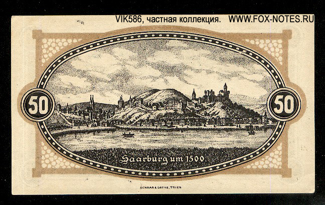 Stadt Saarburg 50 Pfennig 1920