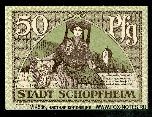 Stadt Schopfheim 50 Pfennig 1919