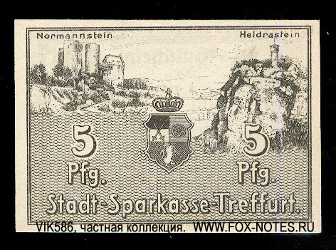 Stadt-Sparkasse Treffurt 5 Pfennig 1920