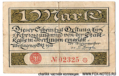 Stadt Überlingen 1 Mark 1918