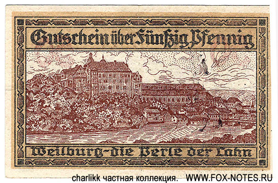 Stadt Weilburg a.d. Lahn 25 Pfennig 1920