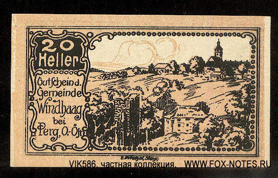 Stadtgemeinde Windhaag bei Perg 20 Heller 1920