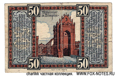Stadt Templin 50 pfennig 1920