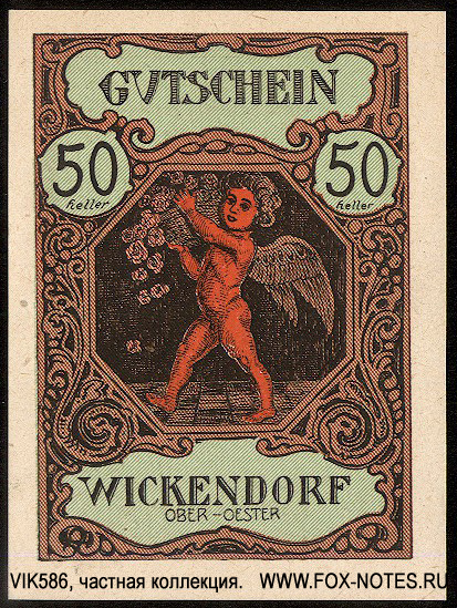 WICKENDORF OBER-OESTER 50 Heller Gutschein. Auflage II.