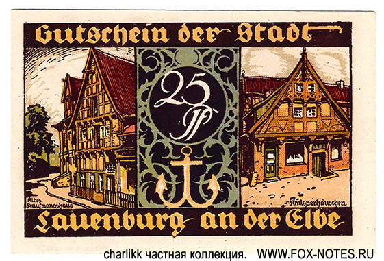 Sparkasse der Stadt Lauenburg a. d. Elbe 25 Pfennig 1921